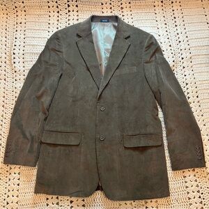 Saddlebred Dark Khaki Corduroy Sport Coat Size 40 Regular